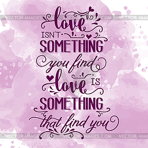 Romantic love quote - vector image