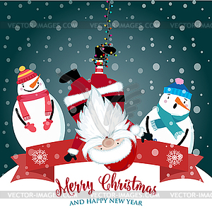 Christmas friends - vector clip art