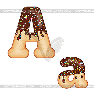 Tempting typography. Font design. 3D donut letter - vector clipart