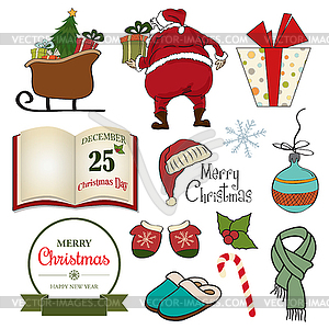 Huge Christmas items collection - vector clipart