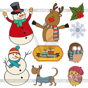 Huge Christmas items collection - vector clip art