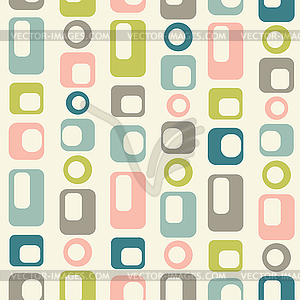 Mid century style seamless pattern - vector clipart