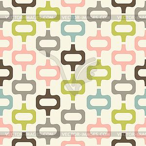 Mid century style seamless pattern - vector image