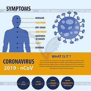 Infographic elements of new coronavirus. Covid-19 - vector clip art