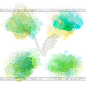 Watercolor stains set - vector clipart