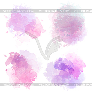 Watercolor stains set - vector clipart