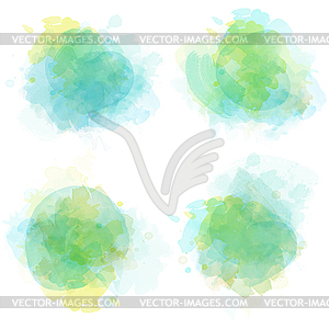 Watercolor stains set - vector clip art