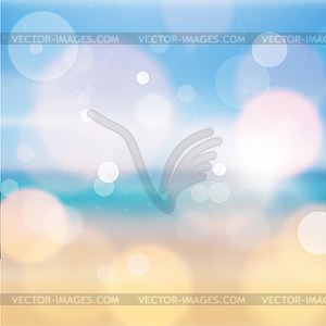 Amazing blue and yellow bokeh abstract background - vector image