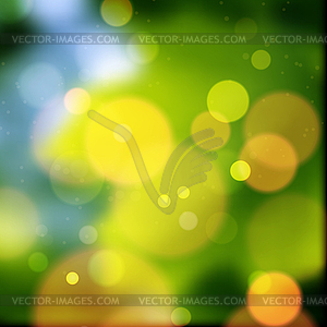 Amazing green and yellow bokeh abstract background - vector clipart