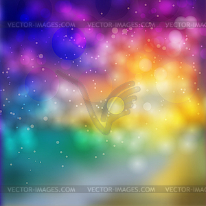 Bokeh lights effect on colorful gradient background - royalty-free vector clipart