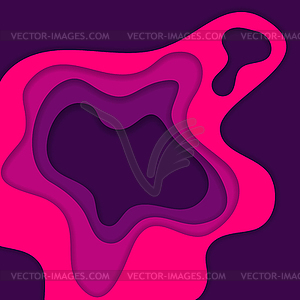 Абстрактный розовый и фиолетовый 3d бумаги вырезать фон - векторный клипарт