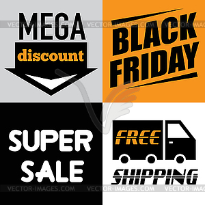 Black friday banner - vector image