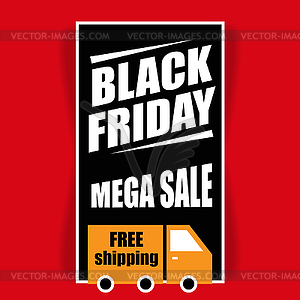 Black friday banner - vector clipart / vector image