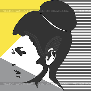 Fashion woman portrait. silhouette - vector image