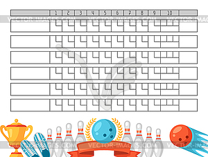 Bowling Score Card Template from images.vector-images.com