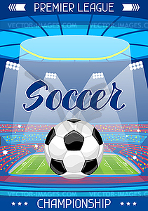 Soccer Stadium During Sports Match Football Arena Vector Clipart