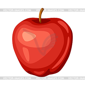 Susser Roter Reifer Apfel Stock Clipart