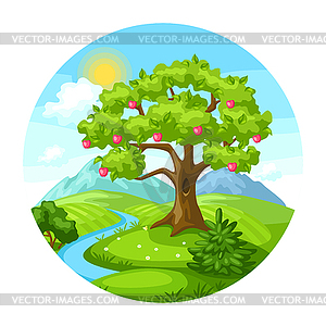 landscape clipart tree