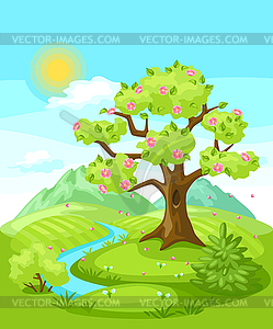 landscape clipart tree