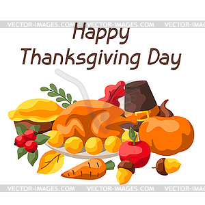 Happy Thanksgiving Day Background Vector Clipart