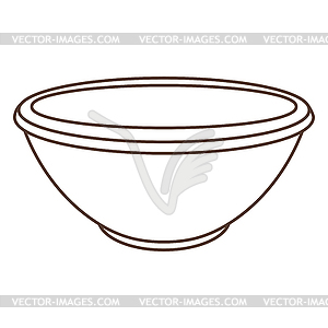 Cooking bowl. Stylized kitchen and restaurant - vector clip art