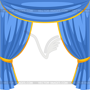 Background with curtains stage. for theatrical - vector clipart