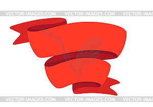 Decorative ribbon. Banner in abstract style - vector image