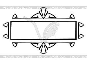 Frame with Art Deco ornament. Abstract element in - vector image
