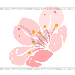 Sakura flower. Beautiful decorative plant - vector clipart