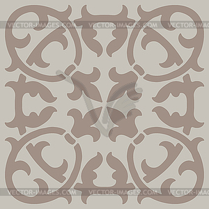 Ancient ceramic tile pattern. Wall or floor texture - vector image