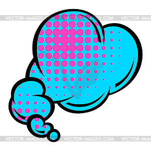 Comic think cloud. Cartoon pop art creative image - vector clipart