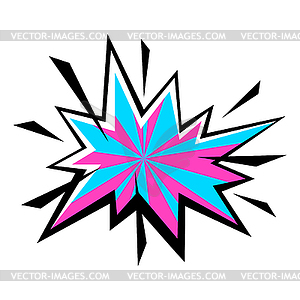 Comic explosion. Cartoon pop art creative image - vector clipart