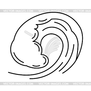 Wave with sea foam. Ocean or water splash - vector clipart / vector image