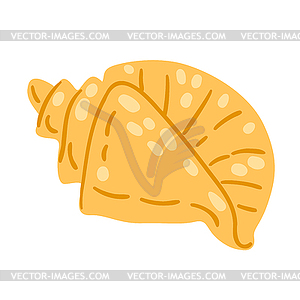 Sea shell. Natural icon. Marine cute decorative item - vector EPS clipart