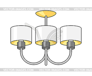 Люстра. Электрическое осветительное оборудование. - графика в векторе