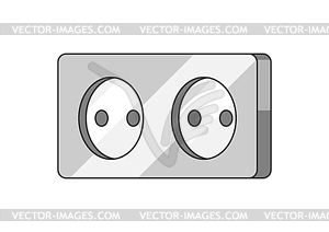 Электрическая розетка. Электрическое осветительное оборудование. - изображение в векторном формате