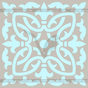 Ancient ceramic tile pattern. Wall or floor texture - vector clip art