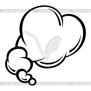 Comic think cloud. Cartoon pop art creative image - vector clipart