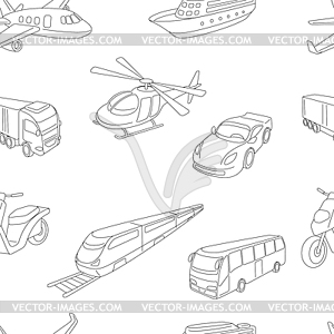 Transportation seamless pattern. Business or - vector clip art