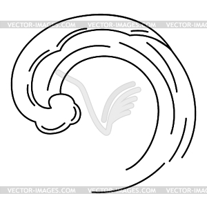 Wave with sea foam. Ocean or water splash - vector clip art