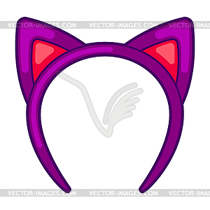 Headband cat ears. Colorful cute icon. Creative - royalty-free vector image