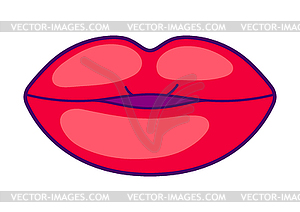 Lips. Colorful cute icon. Creative symbol in cartoo - vector clipart