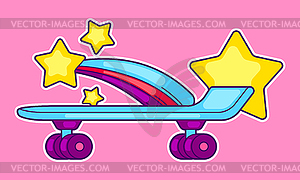 Print with fashion girlish items. Colorful teenage  - vector clipart