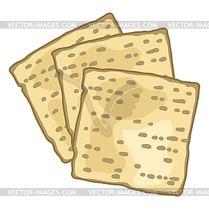 Matzah bread. Traditional jewish image for design. - vector clip art