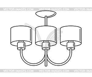 Chandelier. Electrical lighting equipment. - royalty-free vector image