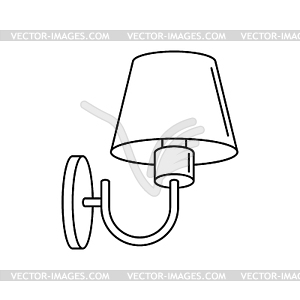 Wall sconce. Electrical lighting equipment. - vector clipart