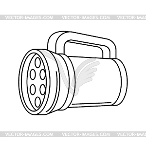 Flashlight. Electrical lighting equipment. - vector image