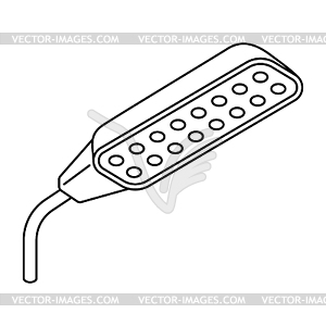 Street led lamp. Electrical lighting equipment. - vector clipart