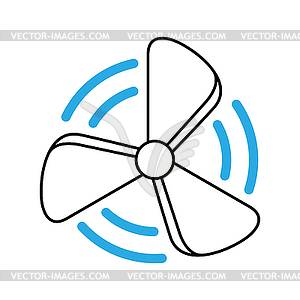 Air fan. Icon or image for industry and business - vector clipart