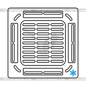 Потолочный кондиционер. Значок или изображение для - векторное изображение клипарта